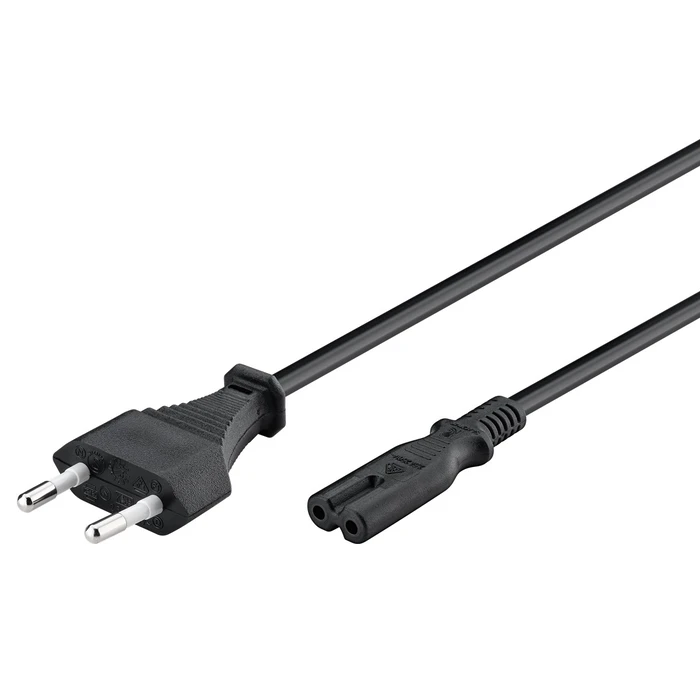 Καλώδιο Τροφοδοσίας Goobay Euro 50084, 2x0.75 mm², 1.5m, μαύρο