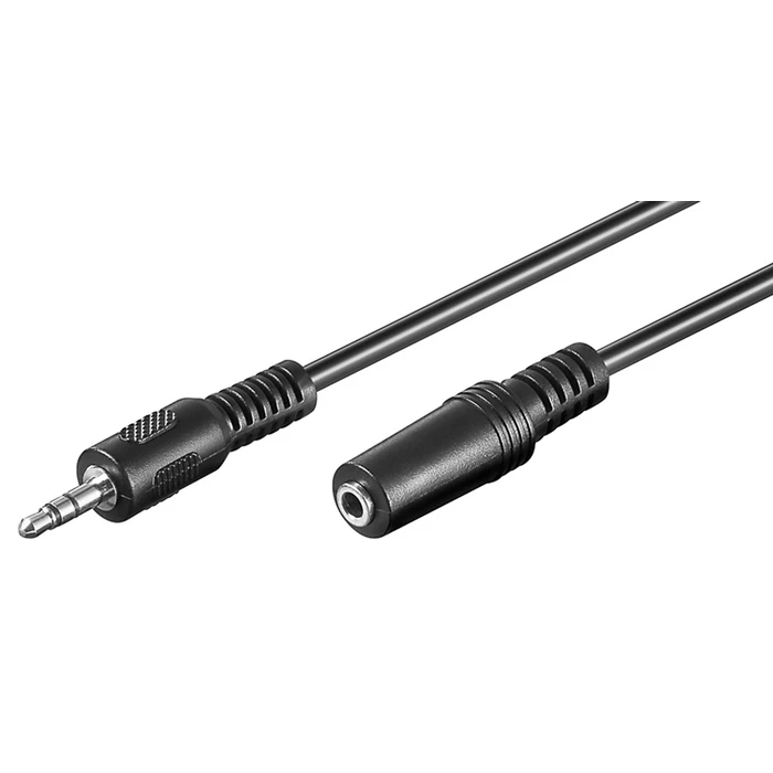 Καλώδιο Ήχου Goobay προέκταση 3.5mm 50090, 3 pin stereo, 5m, μαύρο