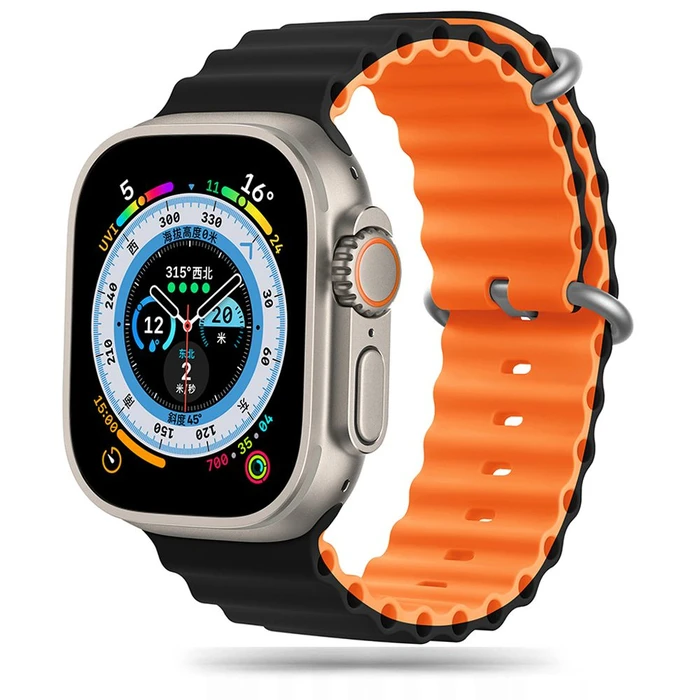 Belt Tech-Protect IconBand Pro Apple Watch 4/5/6/7/8/9/SE/Ultra 1/2 42/44/45/49mm black/orange
