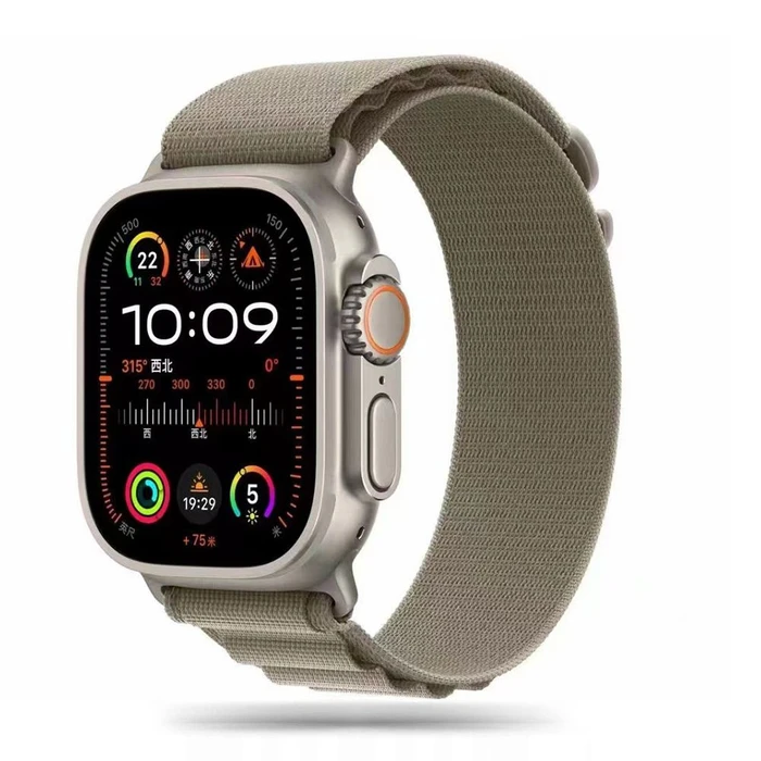 Belt Tech-Protect Nylon Pro Apple Watch 4/5/6/7/8/9/SE/Ultra 1/2 42/44/45/49mm titanium/olive