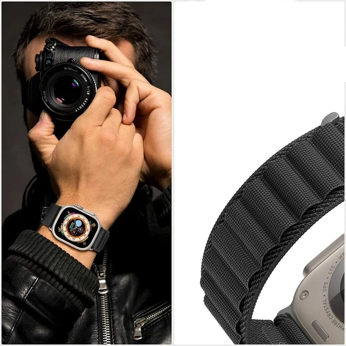 Belt Tech-Protect Nylon Pro Apple Watch 4/5/6/7/8/9/SE/Ultra 1/2 42/44/45/49mm titanium/olive