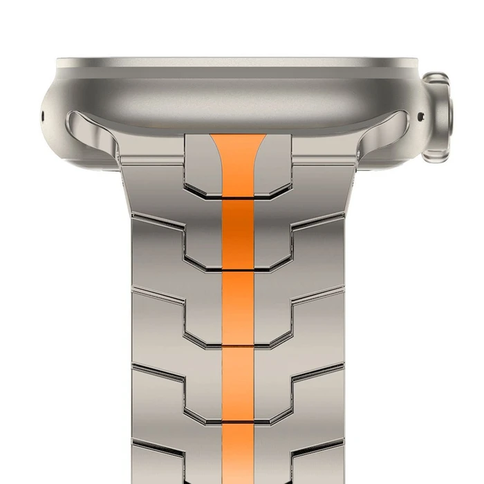 Tech-Protect Stainless Line Apple Watch 4/5/6/7/8/9/SE/Ultra 1/2 42/44/45/49mm titanium/orange