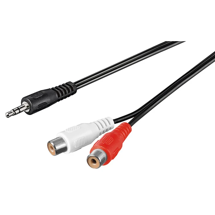 Αντάπτορας Ήχου Goobay 3.5mm αρσενικό σε 2x θηλυκό RCA 50116, 1.5m, μαύρο