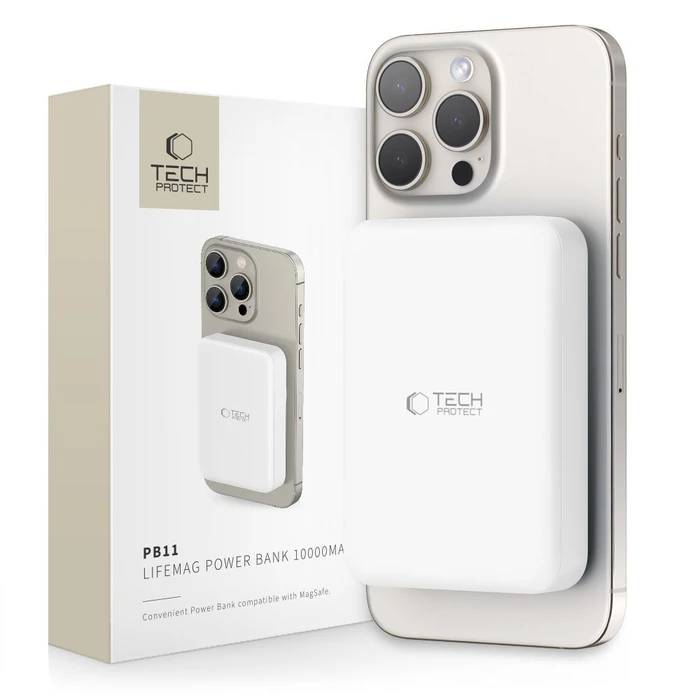 Tech-Protect PB11 Lifemag MagSafe powerbank 10000mAh White