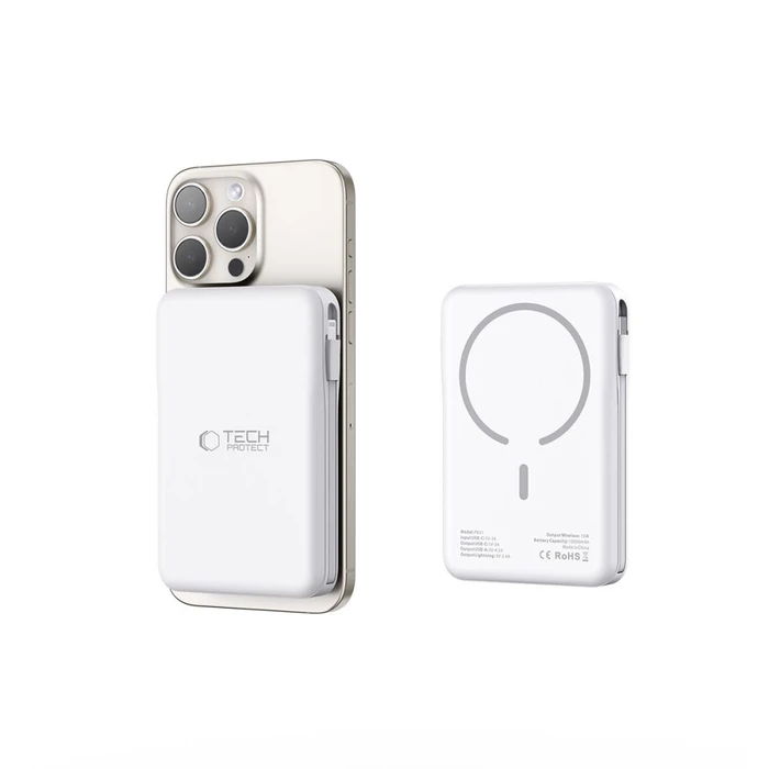 Tech-Protect PB31 Lifemag MagSafe powerbank 10000mAh White