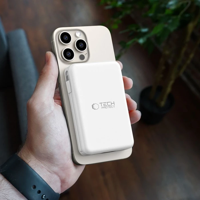 Tech-Protect PB31 Lifemag MagSafe powerbank 10000mAh White