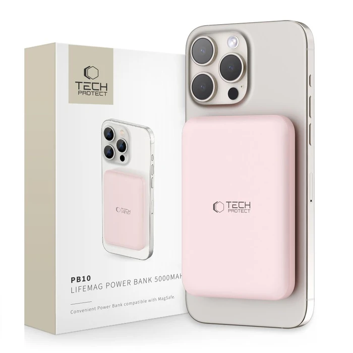 Tech-Protect PB10 LifeMag MagSafe powerbank 5000mAh Pink