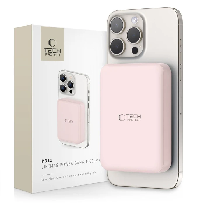 Tech-Protect PB11 Lifemag MagSafe powerbank 10000mAh Pink