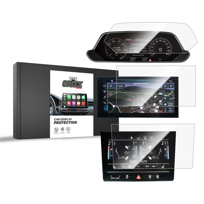 Ceramic GrizzGlass CarDisplay Protection Audi Q8 e-tron (2022-2026) [3in1]