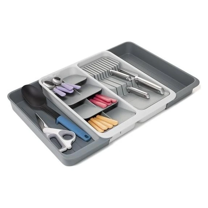 Joseph Joseph DrawerStore 8500015 - Επεκτεινόμενο οργανωτής συρταριού για μαχαιροπίρουνα, γκρι