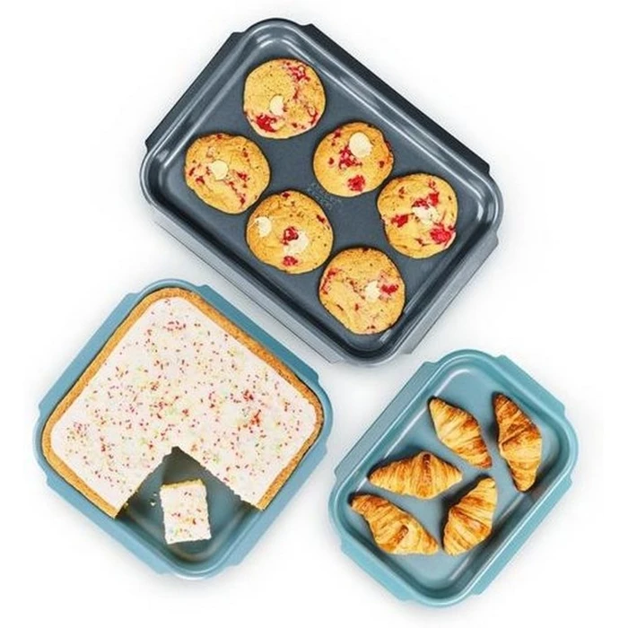 Joseph Joseph Nest Bake Non-Stick 3-Piece Blue Baking Tray Set (MPN 45064)