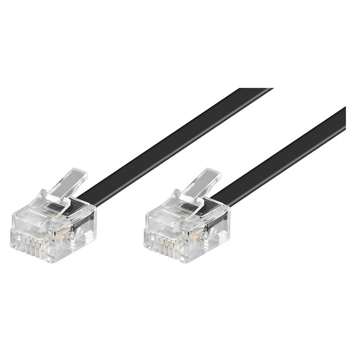 Καλώδιο Τηλεφώνου Goobay 50320, RJ11 6P4C, CCA, 15m, μαύρο