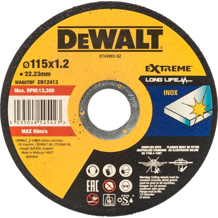 Dewalt EXTREME Τριβέας Κοπής 115mm DT43903-QZ