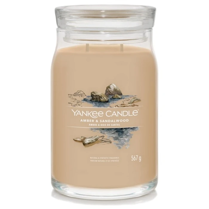 Yankee Candle Signature Amber & Sandalwood Large Jar Candle 567 g