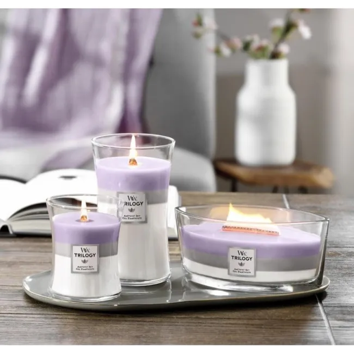 WoodWick Trilogy Αρωματικό Κερί σε Βάζο Amethyst Sky 453,6g