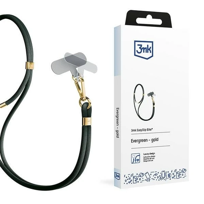 3MK EasyClip Elite Evergreen gold phone lanyard