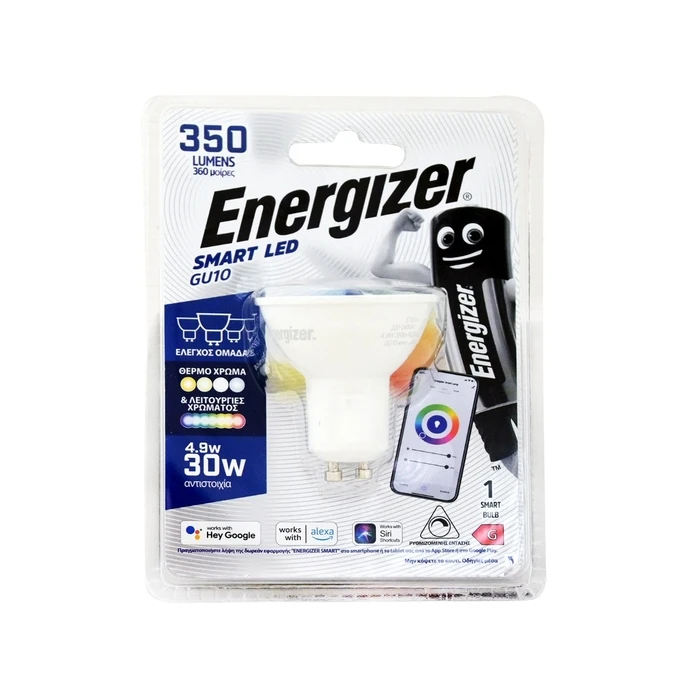 Energizer Smart LED Bulb GU10 4.9W RGBW S18524