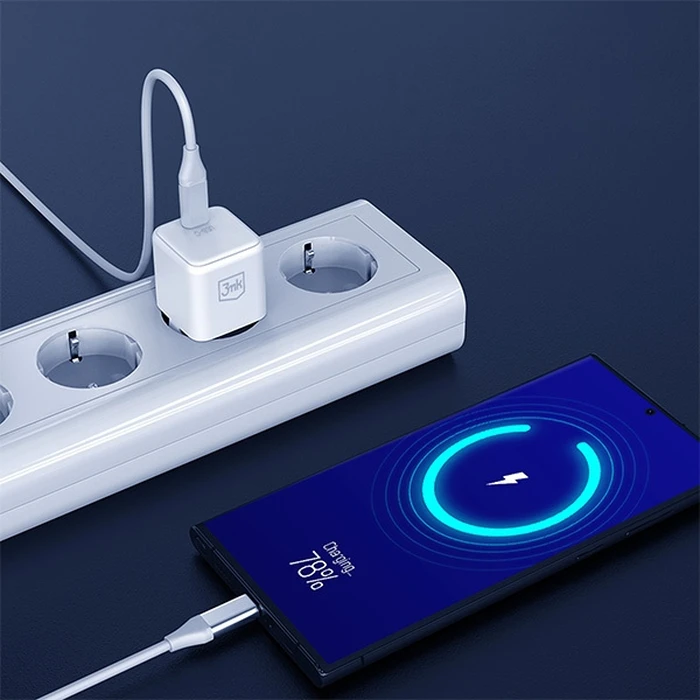 3MK Hyper Charger PD 25W white + USB-C / USB-C cable