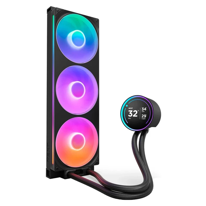 NZXT Kraken Elite 420 RGB AIO CPU Liquid Cooler - 3 x 120mm Fans (RL-KR42E-B2)
