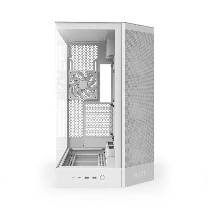 NZXT H9 Flow RGB (2025) Gaming Midi Tower - White (Side Window)
