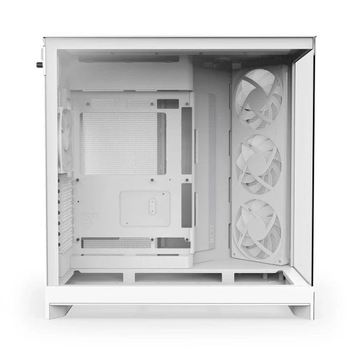 NZXT H9 Flow RGB (2025) Gaming Midi Tower - White (Side Window)