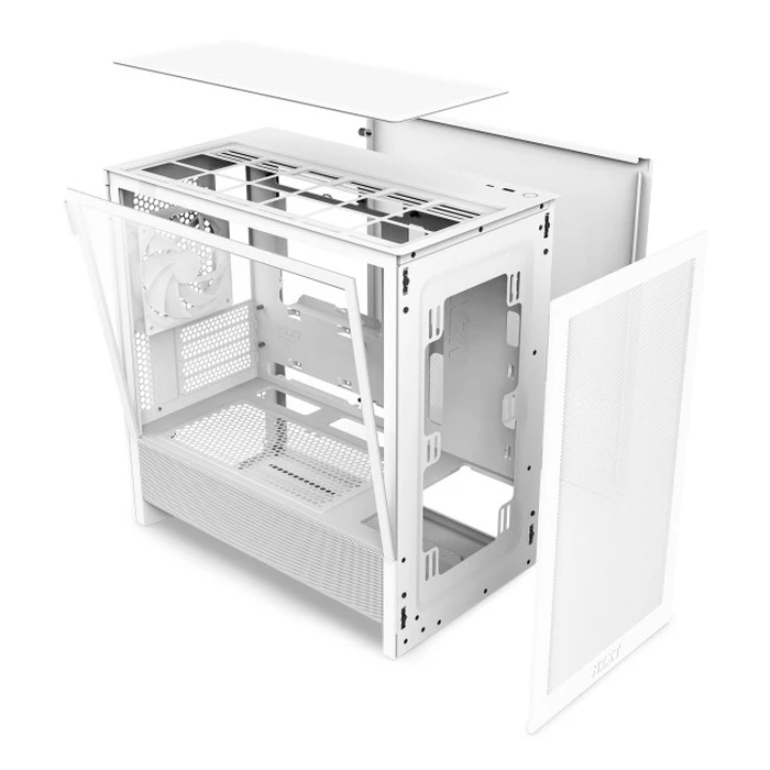 NZXT H3 Flow - White Mini Tower PC Case (No PSU)