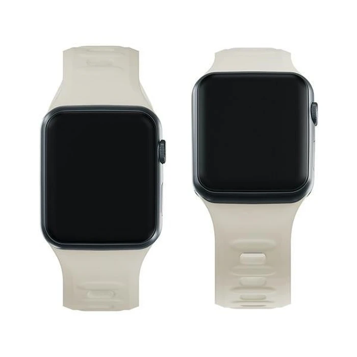 Strap 3MK Silicone Watch Strap Apple Watch 4/5/6/7/SE/8/9/10 40/41/42mm beige