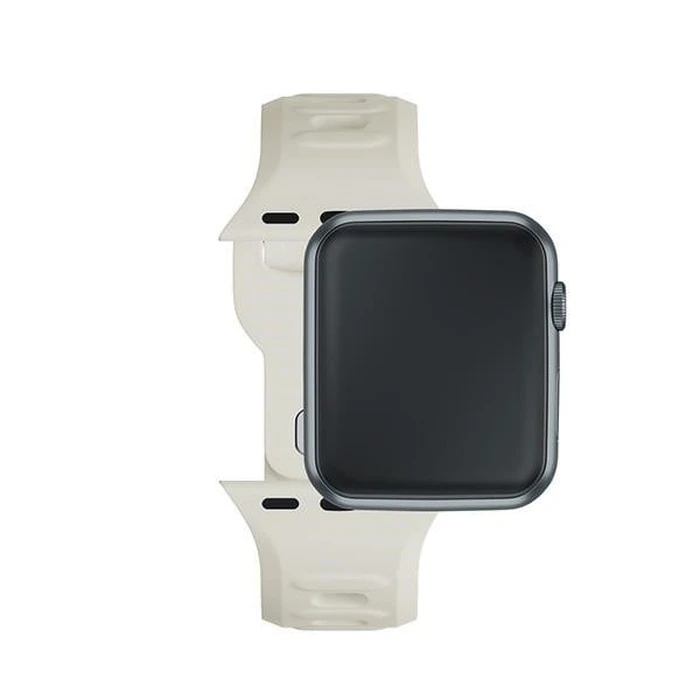 Strap 3MK Silicone Watch Strap Apple Watch 4/5/6/7/SE/8/9/10 40/41/42mm beige