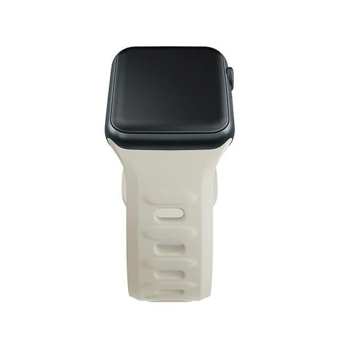 Strap 3MK Silicone Watch Strap Apple Watch 4/5/6/7/SE/8/9/10 40/41/42mm beige