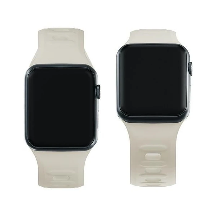 3MK Silicone Watch Strap for Apple Watch 4/5/6/7/8/9/SE/Ultra 42/44/45/49mm beige