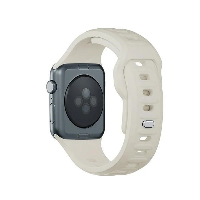 3MK Silicone Watch Strap for Apple Watch 4/5/6/7/8/9/SE/Ultra 42/44/45/49mm beige