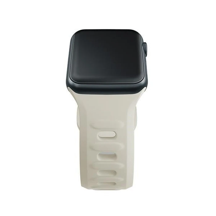 3MK Silicone Watch Strap for Apple Watch 4/5/6/7/8/9/SE/Ultra 42/44/45/49mm beige