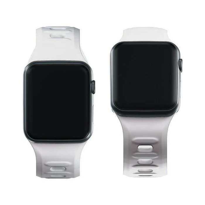 Belt 3MK Silicone Watch Strap Apple Watch 4/5/6/7/SE/8/9/10 40/41/42mm white
