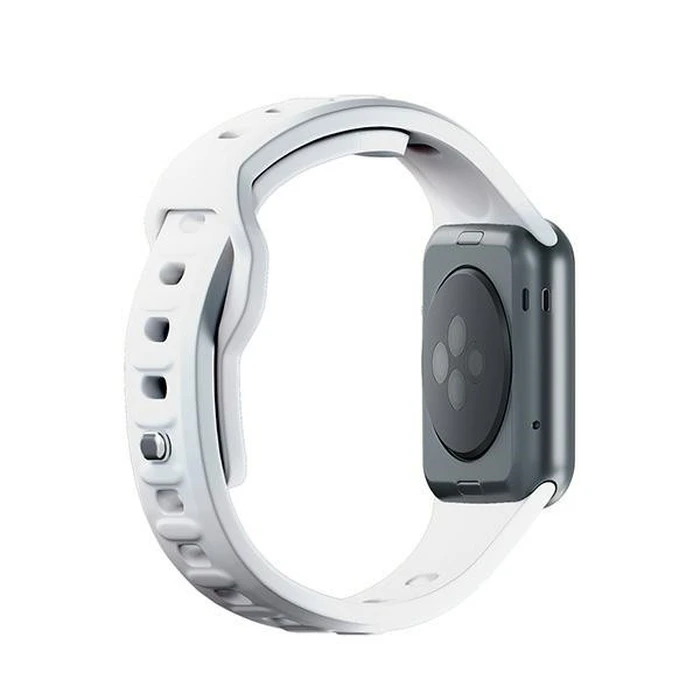 Belt 3MK Silicone Watch Strap Apple Watch 4/5/6/7/SE/8/9/10 40/41/42mm white