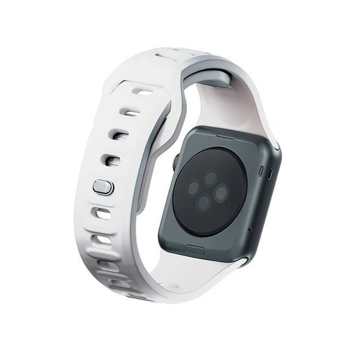 Belt 3MK Silicone Watch Strap Apple Watch 4/5/6/7/SE/8/9/10 40/41/42mm white
