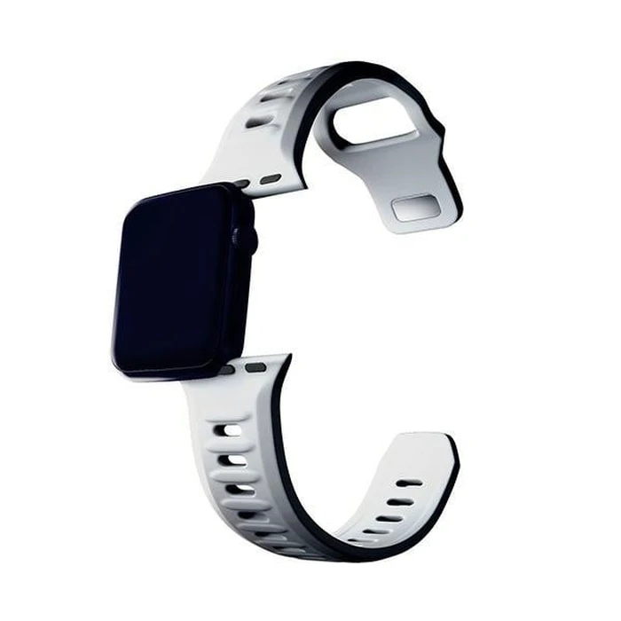 Belt 3MK Silicone Watch Strap Apple Watch 4/5/6/7/SE/8/9/10 40/41/42mm white