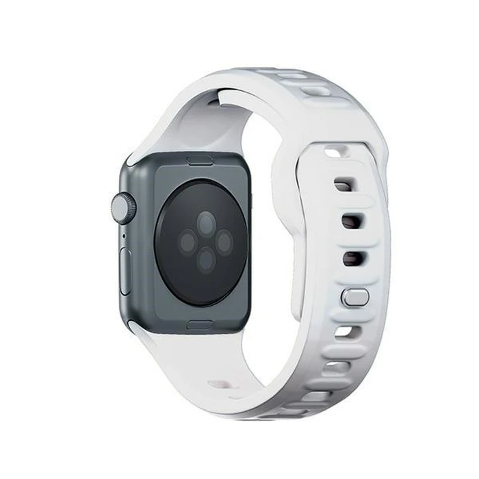 Belt 3MK Silicone Watch Strap Apple Watch 4/5/6/7/SE/8/9/10 40/41/42mm white