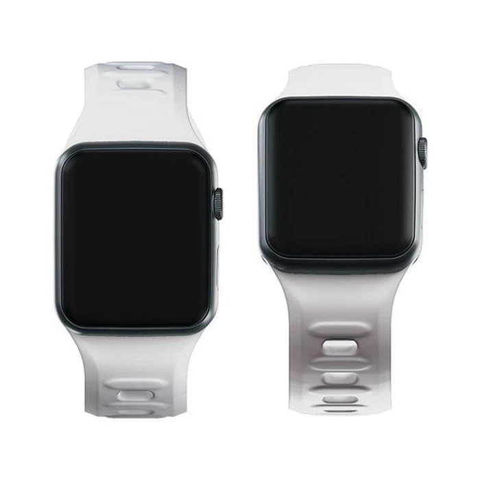 Belt 3MK Silicone Watch Strap Apple Watch 4/5/6/7/8/9/SE/Ultra 42/44/45/49mm white
