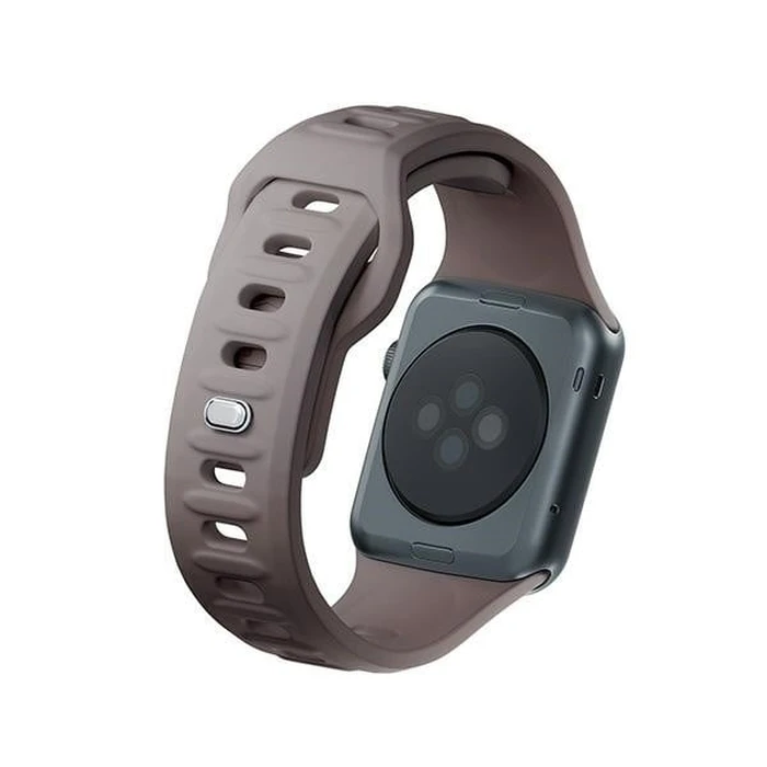 3MK Silicone Watch Strap for Apple Watch 4/5/6/7/8/9/SE/Ultra 42/44/45/49mm brown/taupe