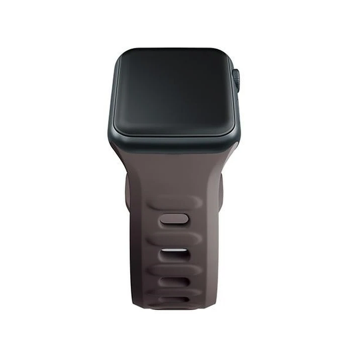 3MK Silicone Watch Strap for Apple Watch 4/5/6/7/8/9/SE/Ultra 42/44/45/49mm brown/taupe