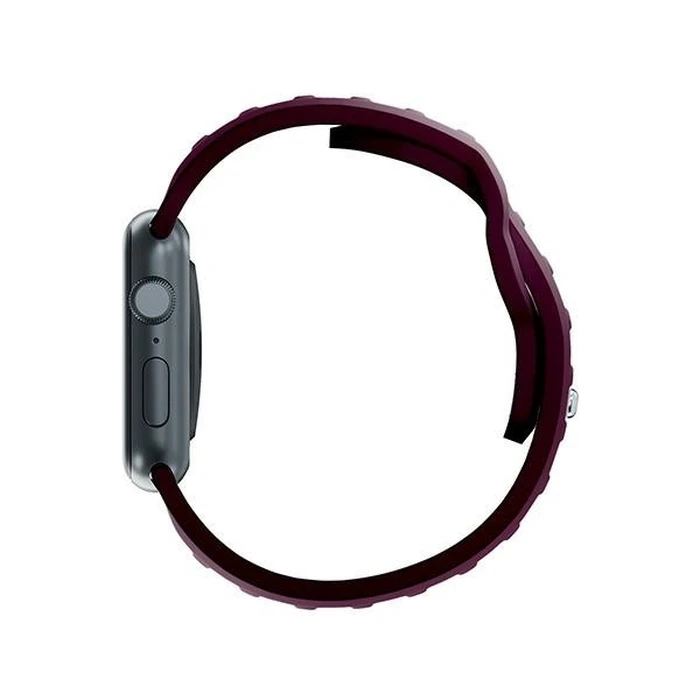 3MK Silicone Watch Strap for Apple Watch 4/5/6/7/SE/8/9/10 40/41/42mm dark purple/mulberry