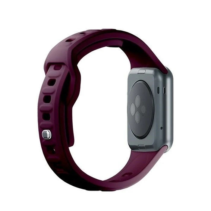 3MK Silicone Watch Strap for Apple Watch 4/5/6/7/SE/8/9/10 40/41/42mm dark purple/mulberry