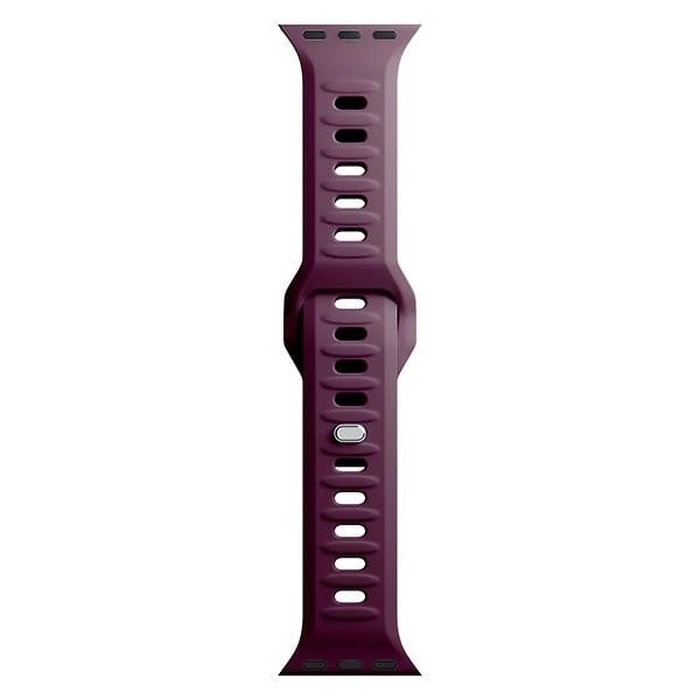 3MK Silicone Watch Strap for Apple Watch 4/5/6/7/SE/8/9/10 40/41/42mm dark purple/mulberry