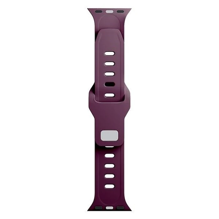 3MK Silicone Watch Strap for Apple Watch 4/5/6/7/SE/8/9/10 40/41/42mm dark purple/mulberry