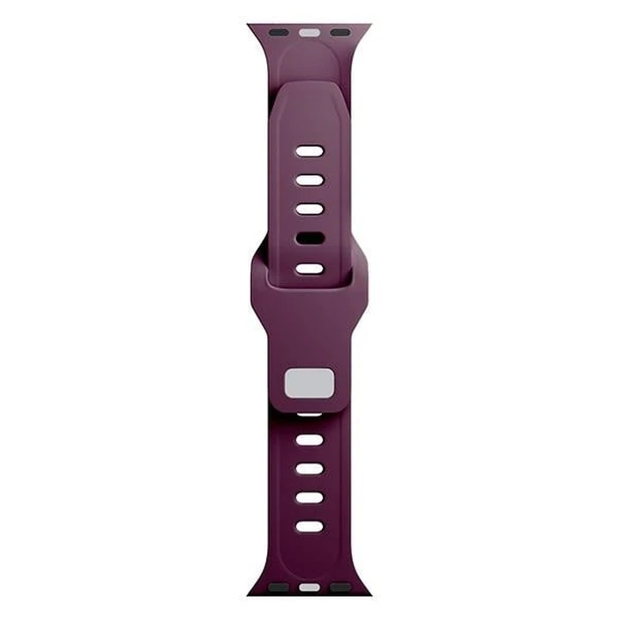 3MK Silicone Watch Strap for Apple Watch 4/5/6/7/8/9/SE/Ultra 42/44/45/49mm dark purple/mulberry