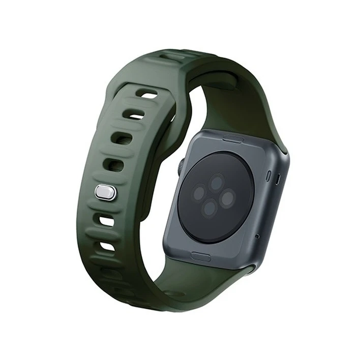 Belt 3MK Silicone Watch Strap Apple Watch 4/5/6/7/SE/8/9/10 40/41/42mm dark green