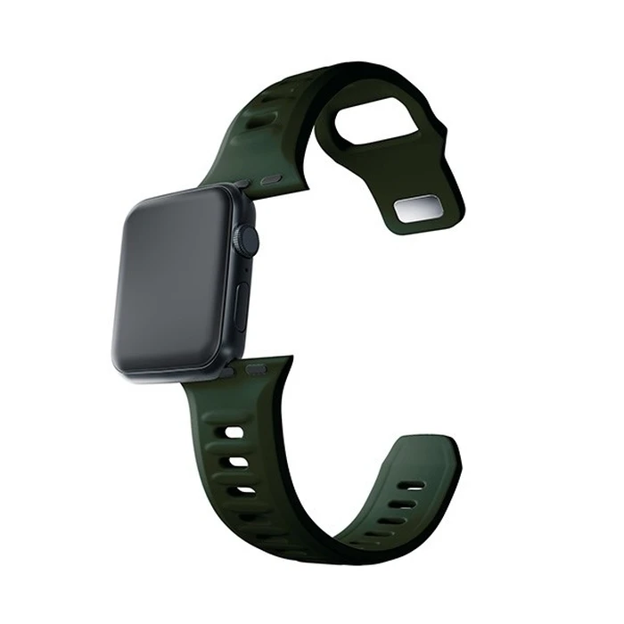 Belt 3MK Silicone Watch Strap Apple Watch 4/5/6/7/SE/8/9/10 40/41/42mm dark green