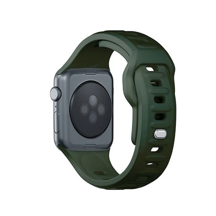 Belt 3MK Silicone Watch Strap Apple Watch 4/5/6/7/SE/8/9/10 40/41/42mm dark green