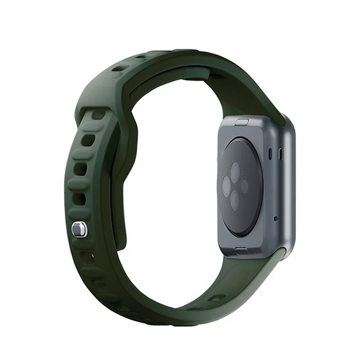 Strap 3MK Silicone Watch Strap Apple Watch 4/5/6/7/8/9/SE/Ultra 42/44/45/49mm dark green