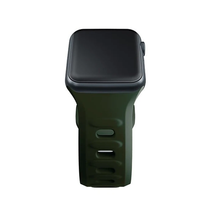 Strap 3MK Silicone Watch Strap Apple Watch 4/5/6/7/8/9/SE/Ultra 42/44/45/49mm dark green